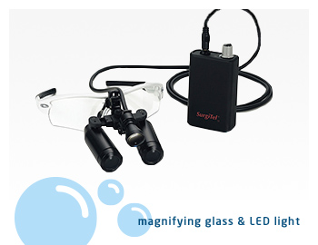 拡大鏡、LEDライト